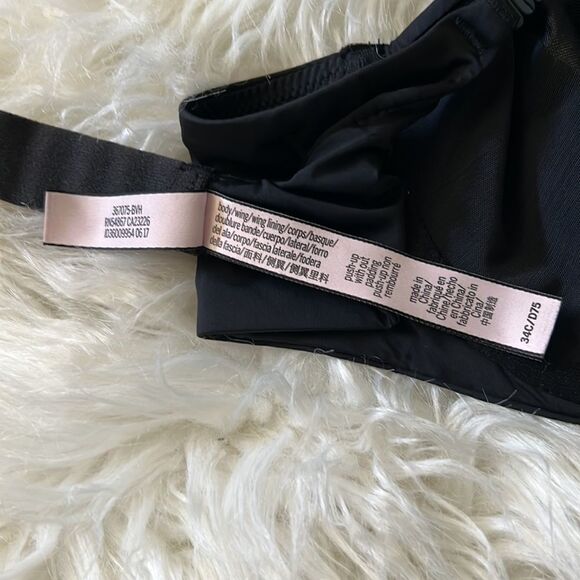 Victoria’s Secret Unpadded Push-Up bra adjustable straps Sz-34C - Picture 8 of 9